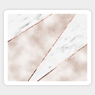 Spliced rose gold marble Sticker